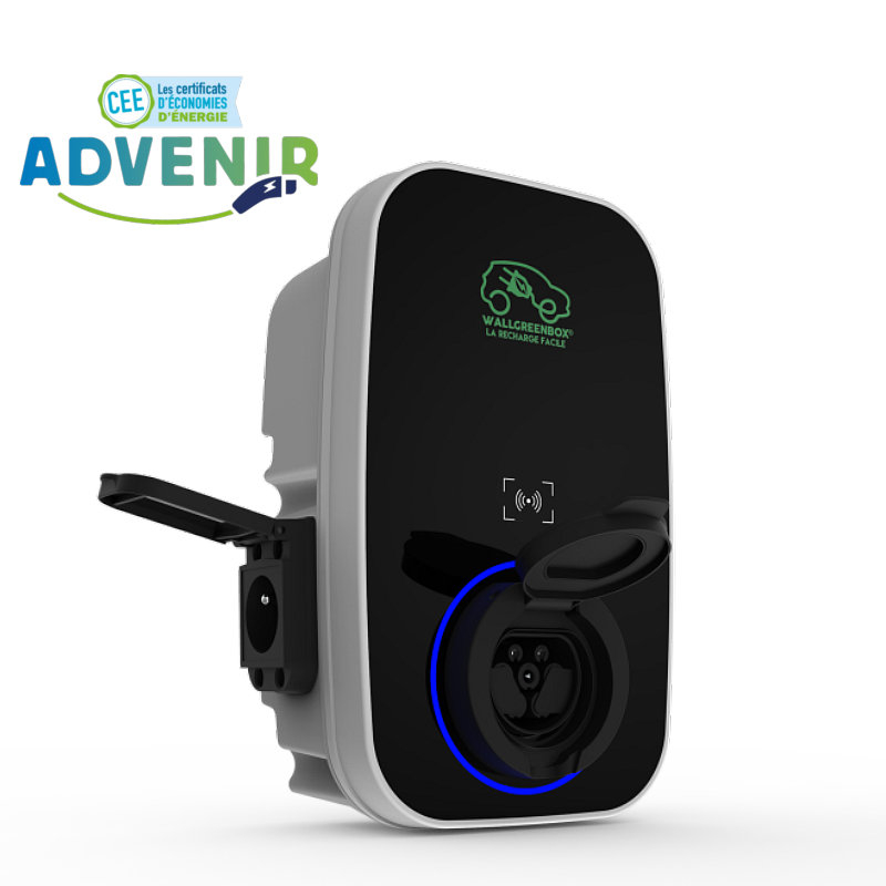 Borne de recharge WALLGREENBOX JUPITER double prise Type 2S et prise domestique 16A