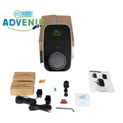 Borne de recharge JUPITER double prise avec accessoires installation et gestion dynamique